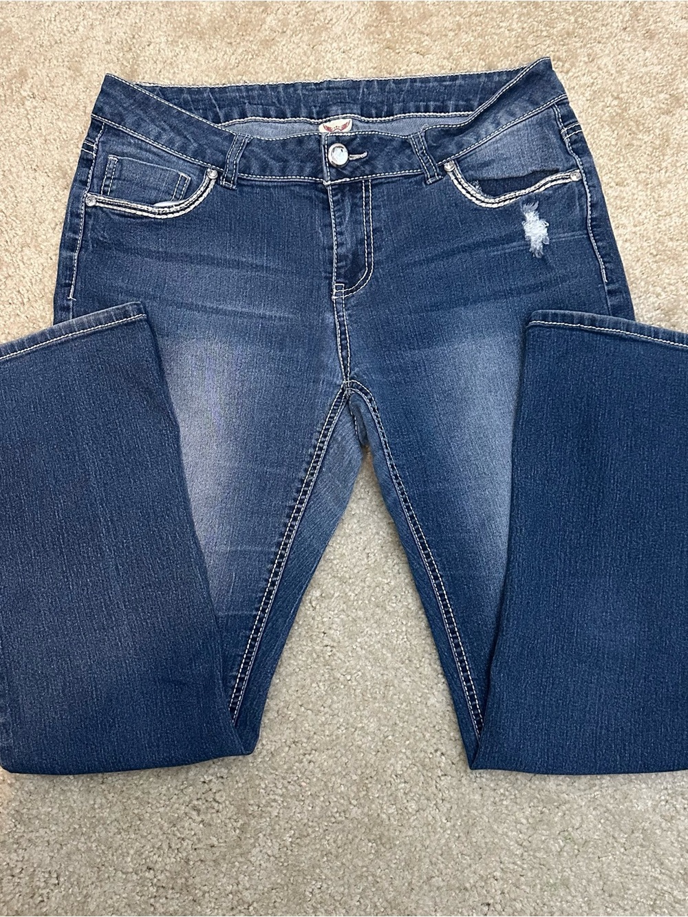 Faded Glory Dark Wash Classic Fit Straight Leg Jeans